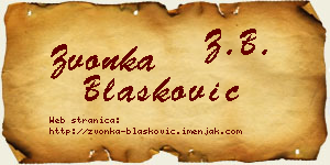 Zvonka Blašković vizit kartica